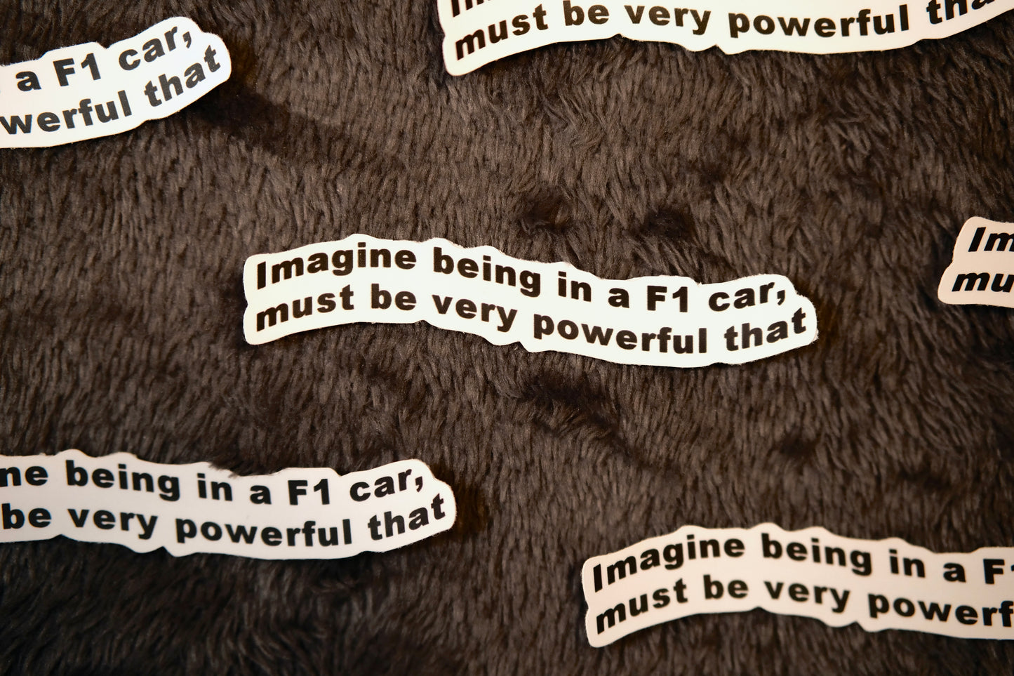 Imagine Being in a F1 Car Sticker – Lewis Hamilton Quote